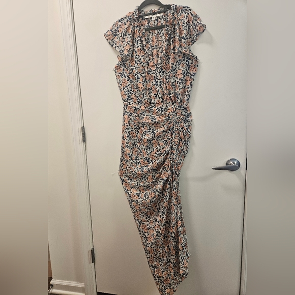 Veronica Beard Brynlee Ruched Floral Slit Dress - Picture 7 of 12